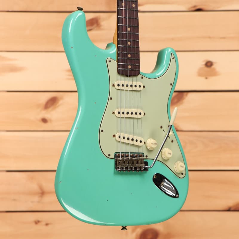 Photos - Guitar Fender 1959 Stratocaster Journeyman Relic Super Faded Aged Sea... Super Faded Aged Sea Foam Green 