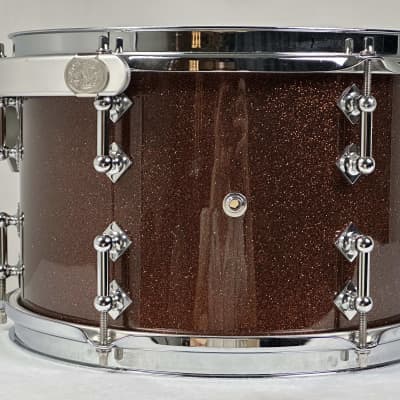 Craviotto 20/10/12/14" VIDEO Solid Maple Drum Set - 2016 Copper Sparkle Lacquer image 11