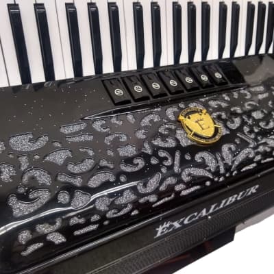 Excalibur Super Classic PSI Series 120 Black Sparkle Piano Accordion image 3