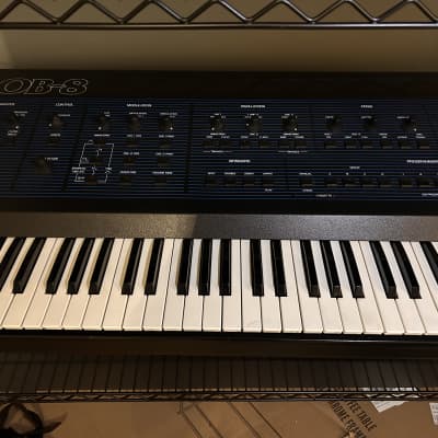 Oberheim OB-8 61-Key 8-Voice Synthesizer 1983 - Blue with Wood Sides image 2