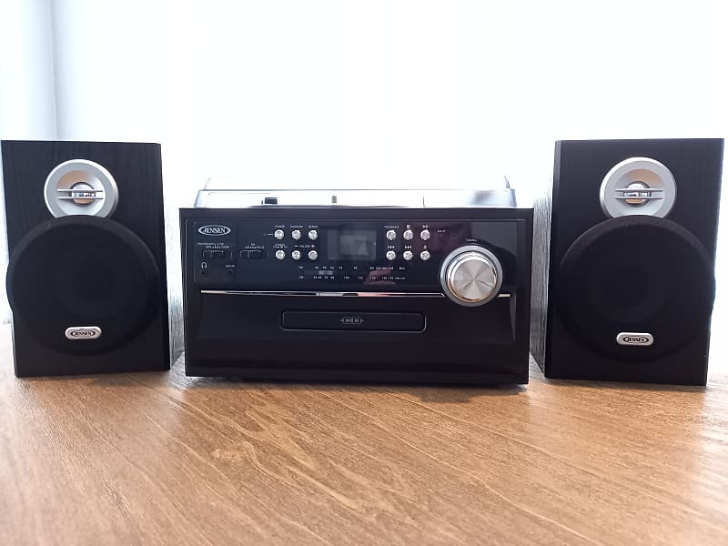 Jensen JTA475 Turntable Cassette CD Radio Reverb
