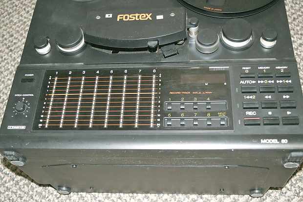 Fostex Model 80 1/4 8-Track Reel to Reel Tape Recorder Black