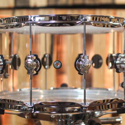 DW 8x14 Design Clear Acrylic Snare Drum - DDAC0814SSCL1 image 3