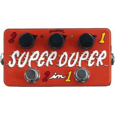 Zvex Handpainted Super Duper 2-in-1 Overdrive/Distortion Pedal image 1