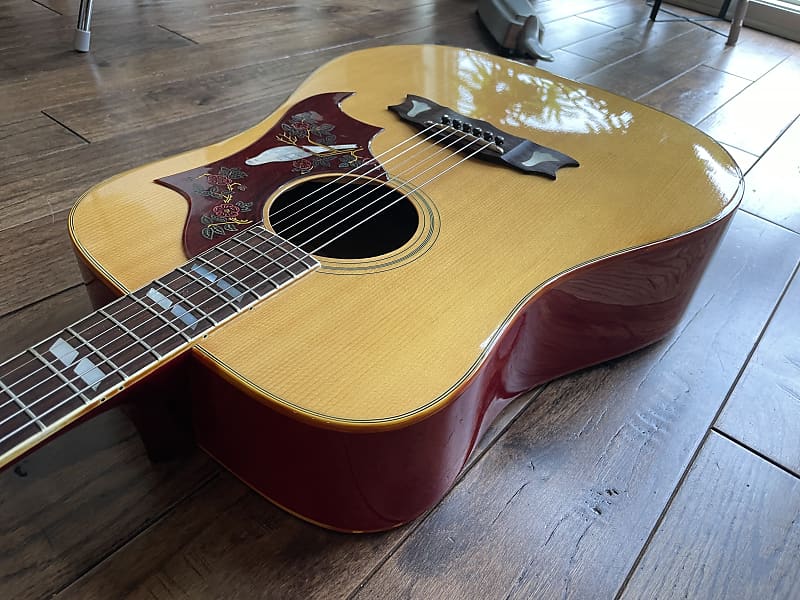 Vintage 1970s Aria WD35 Custom Dove Acoustic Guitar Natural Cherry MIJ  Matsumoku w/ HSC gibson