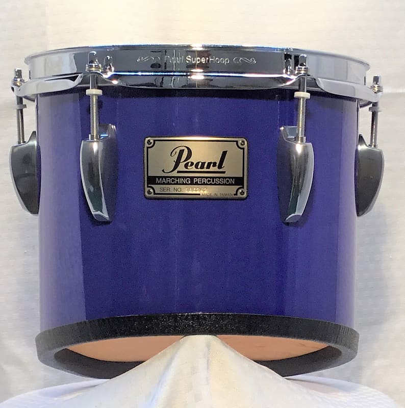 Pearl Championship Series 10" Marching Tom, Aurora Blue (New Old Stock, 2008) image 1