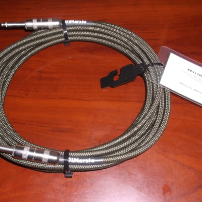 DiMarzio 18' Overbraided Instrument Cable - MILITARY GREEN, EP1718SSMG for sale