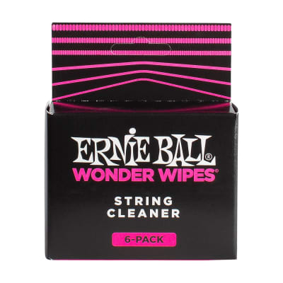 Ernie Ball Wonder Wipes String Cleaner (Pack of 6) for sale