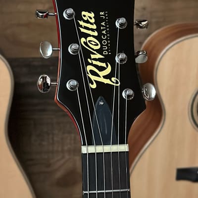 Rivolta Guitars Duocata Jr Rosso Red Electric Guitars with Rivolta Premium Soft Case image 7