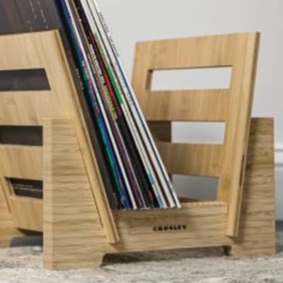 Crosley #AC1052A-BA - Record Storage Display Stand - Bamboo