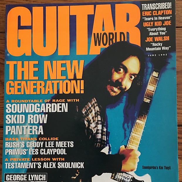 Guitar World Magazine June 1992 Soundgarden's Kim Thayil is Reverb