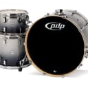Pacific Drums PDCM2413SB 3-Piece Drumset with Chrome Hardware - Silver to Black Fade