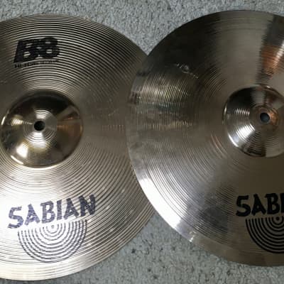 Sabian 14” B8 Hi Hat Top and B8 Pro Hi Hat Bottom cymbal pair Natural and brilliant finish image 5