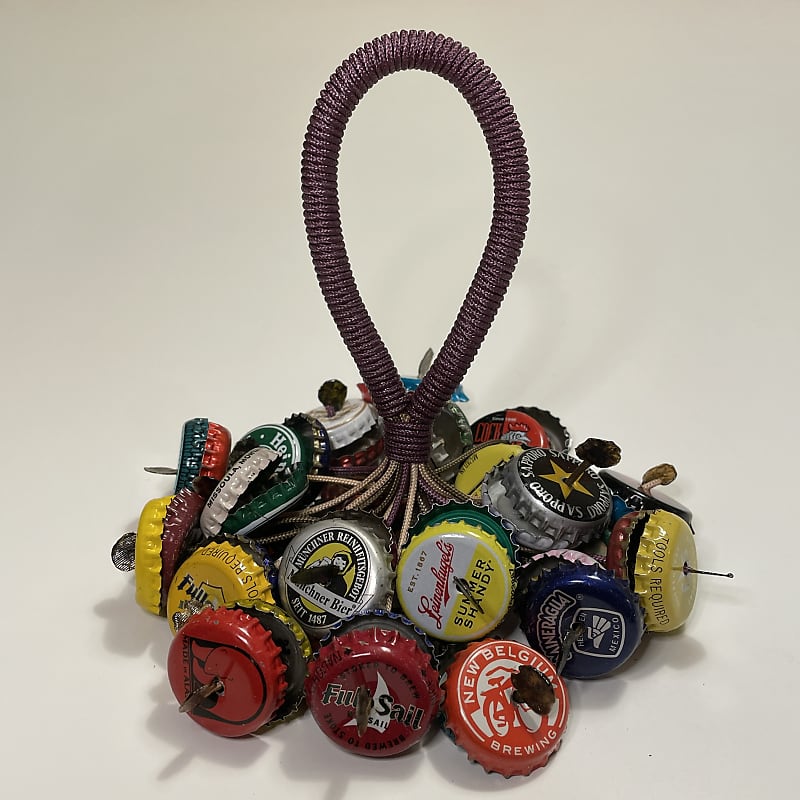 Upcycled Percussion - Bottle Cap Hand Rattle / Shaker - Multicolor image 1