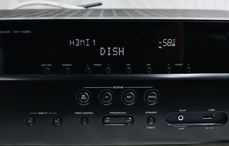 Yamaha RX-V585 7.2 Channel 4K HDR Network Receiver w/Wi-Fi