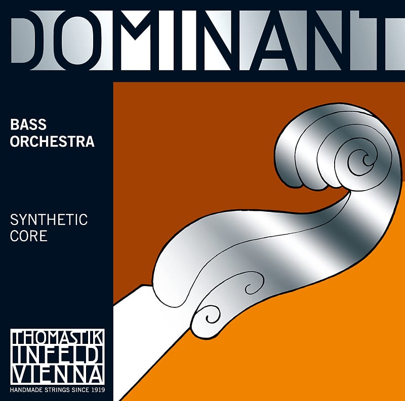 Thomastik-Infeld 197 Dominant Chrome Wound Synthetic Core 3/4 Double Bass Solo String Set - Medium image 1