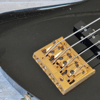 Immagine 1980's BC Rich Japan NJ Series Neckthrough Mockingbird Bass (Black) - 2