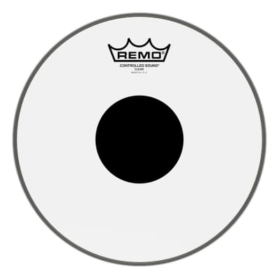 Remo CS-0310-10 Controlled Sound Clear Black Dot Drumhead Top Black Dot. 10"*Make An Offer!* image 1