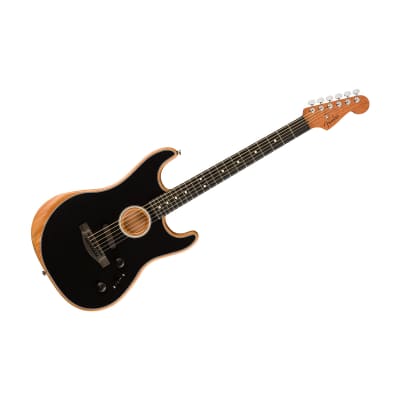 American Acoustasonic Stratocaster Black Fender image 1