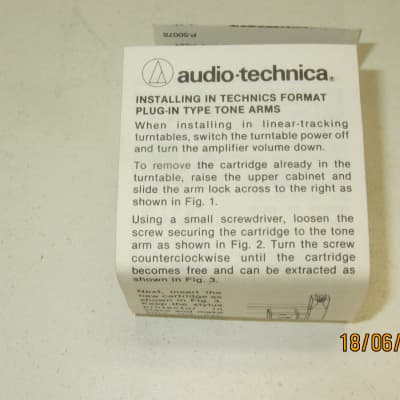 NOS  Audio Technica  TP4 / P-Mount Magnetic Phono Cartridge  w 1/2" Adapter / Japan Made Elliptical Stylus - .0004 x .0007 - image 10
