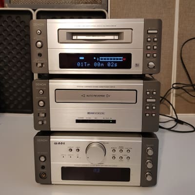 Set DENON Minidisc DMD-M7 Receiver UDRA-M7 Tape Deck DRR-M71998 - Grey Metal image 5
