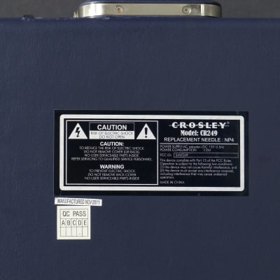 Blue Crosley CR249 Portable Belt Drive Turntable image 3