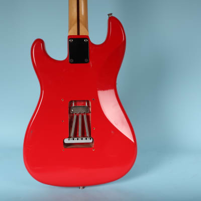 Vintage 1980s Squier Bullet 1 One Made in Korea Ferrari Red MIK Electric Guitar image 8