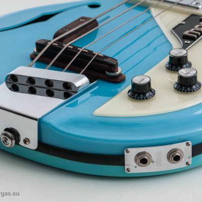Italia Mondial Classic Bass, Italia blue, semi-hollow, Piezo Bridge , Resoglass top, made in Korea image 14