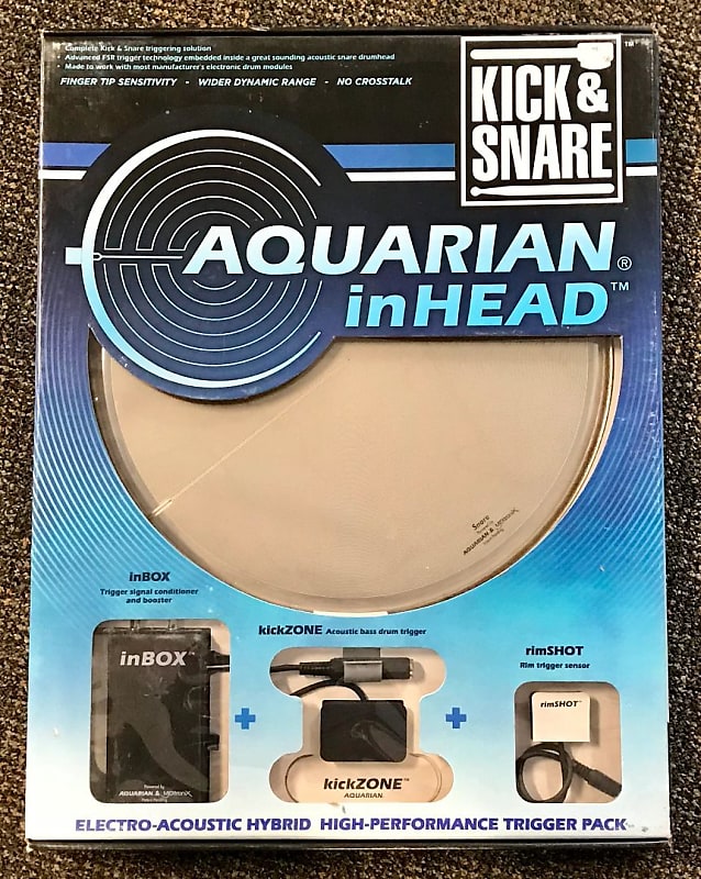 Aquarian inHEAD Acoustic/Electronic Hybrid Drumhead Kick & Reverb