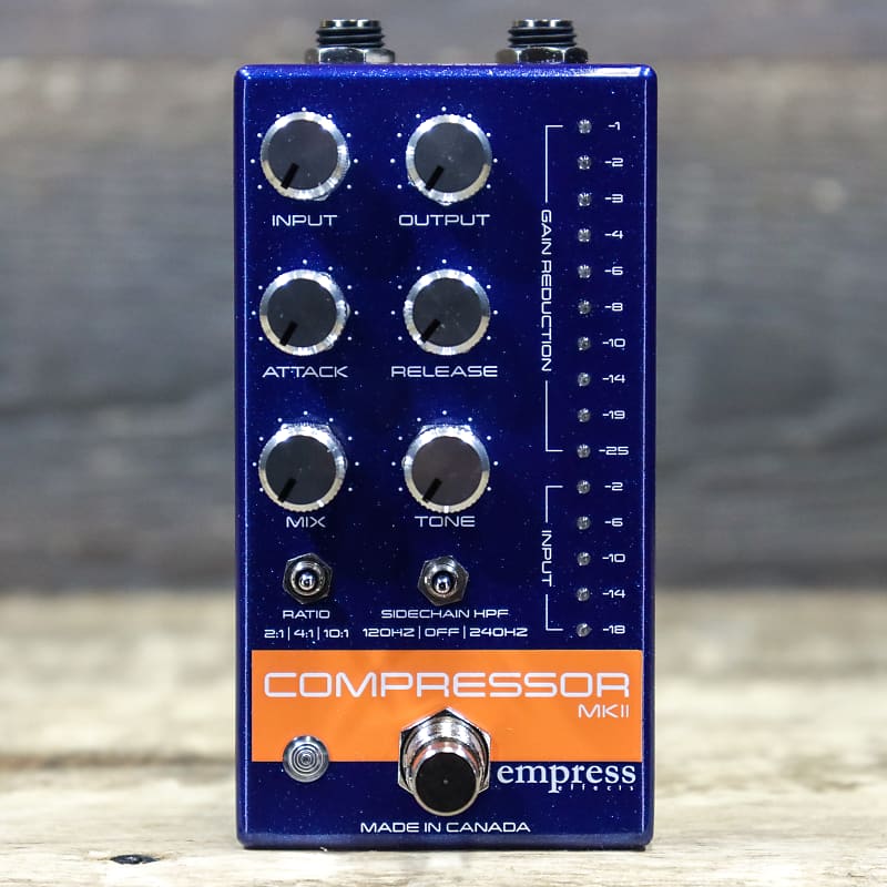 Empress Effects Compressor MkII All Analog Compressor Blue Sparkle Effect  Pedal