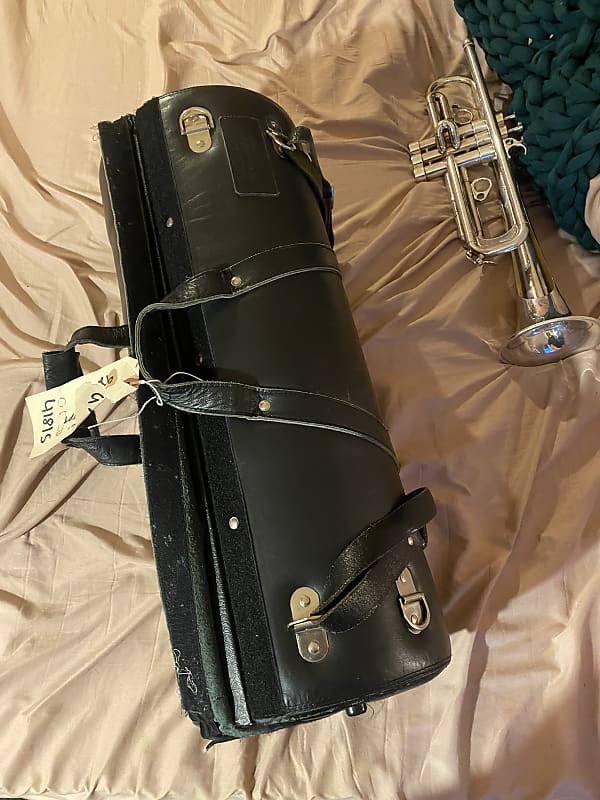 Wiseman Double Trumpet CaseCase Black Leather Reverb