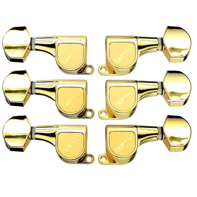 Ovation Gold Guitar Tuning Machines Set, Small Pegs, 6 Units Reverb
