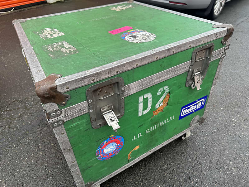 David Garibaldi's Tower of Power Anvil ATA Bass Drum and Cymbal Flight Case. "D2" Green image 1