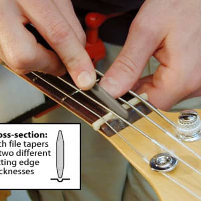 Stewart MacDonald Double-edge guitar Nut File tool stewmac 4544 .050" / .060" image 2