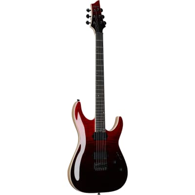 Schecter C-1 SLS Elite Electric Guitar, Blood Burst image 2