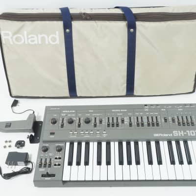 [SALE Ends Sep 1] Roland SH-101 w/ MGS-1 Grip Monophonic Analog Synthesizer Keyboard w/ 100-240V PSU, Case