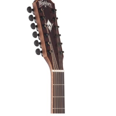 Washburn WCG15SCE12 Comfort Series Solid Spruce Top Mahogany 12-String Acoustic-Electric Guitar image 11