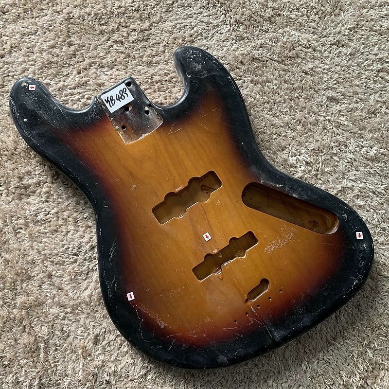 Tobacco Burst Ash Wood 4 String Jazz Bass Body Reverb