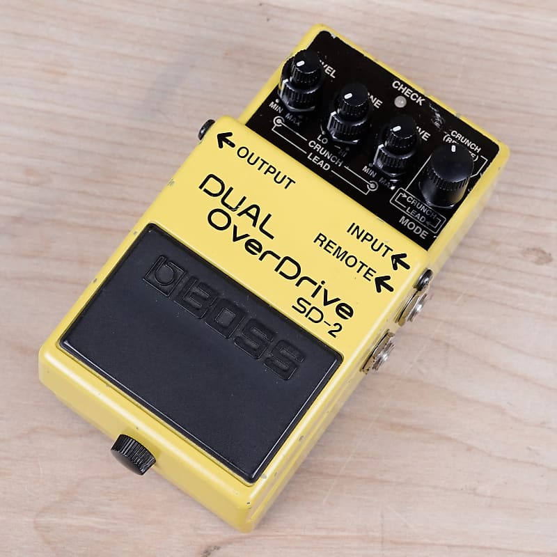 Boss SD-2 Dual OverDrive (Silver Label) Yellow 1996 MIT | Reverb