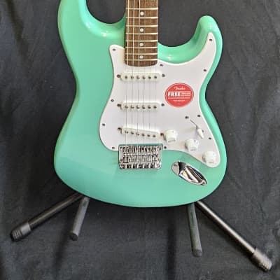 Squier FSR Bullet Competition Mustang HH Yellow w/Black | Reverb
