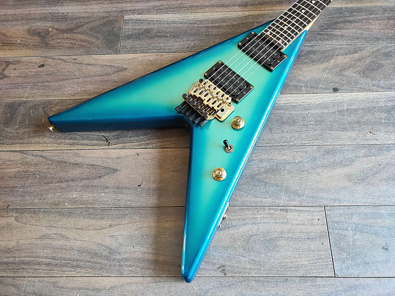 1984 Aria Pro II Japan XX-Custom Flying V MIJ Electric Guitar (Blueburst)