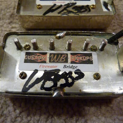 Rare Find WB Will Boggs Pickups Firewater Bridge and Neck Humbucker Set Chrome image 3