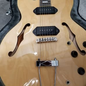 Epiphone Casino Upgrades Fralin P90s Hard Shell Case Natural | Reverb