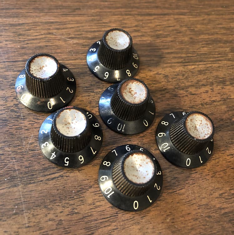 (6) Fender/Gibson 010 Amp Dial Witch Hat Knobs 60s Reverb