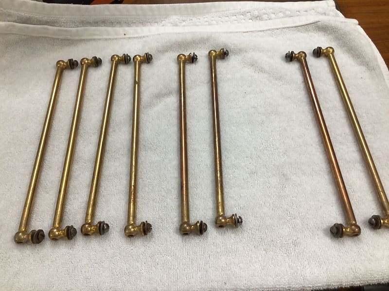 Ludwig Gold Plated Tube Lugs For Bass Drum…8 In Total..1920s - Gold plated image 1