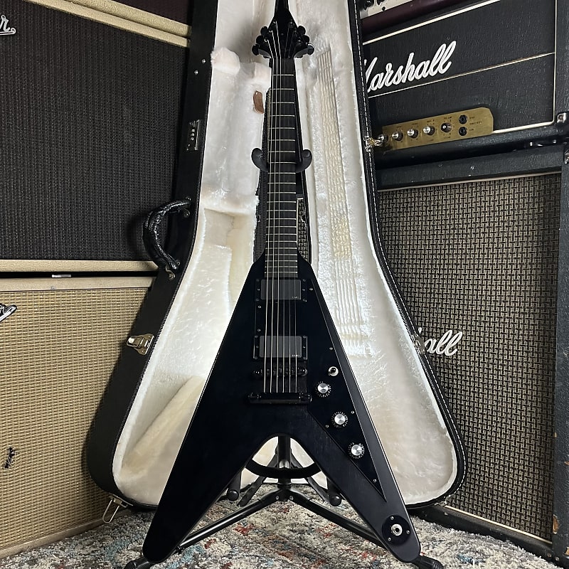 GIbson Flying V Gothic II EMG Satin Black [10/11] | Reverb
