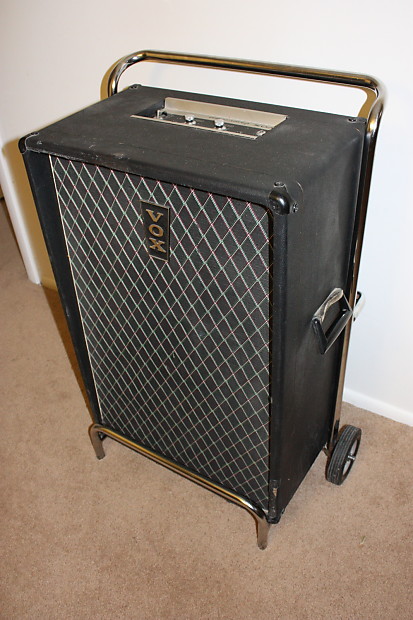 1967 VOX ESSEX Bass Amplifier V1043 Chrome Trolley Footswitch Twin 12 100 watts
