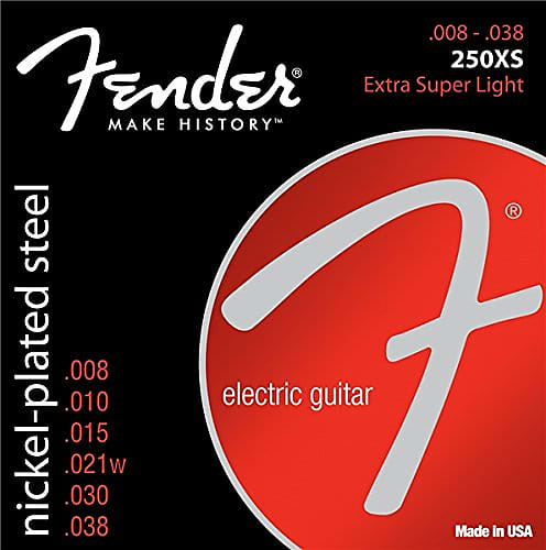 Fender Super 250XS Nickel-Plated Steel Electric Guitar Strings EXTRA SUPER LIGHT image 1