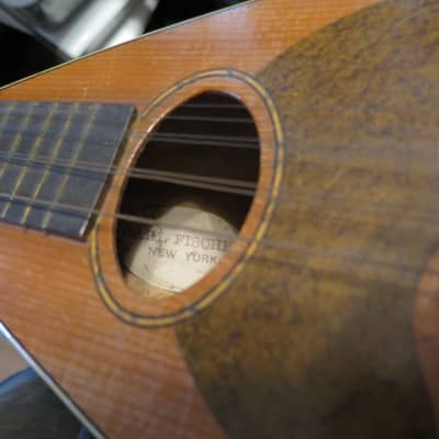 vintage antique 1910 Carl Fischer mandolin  LYON + HEALEY w/ orig case americana folk music instruments image 7