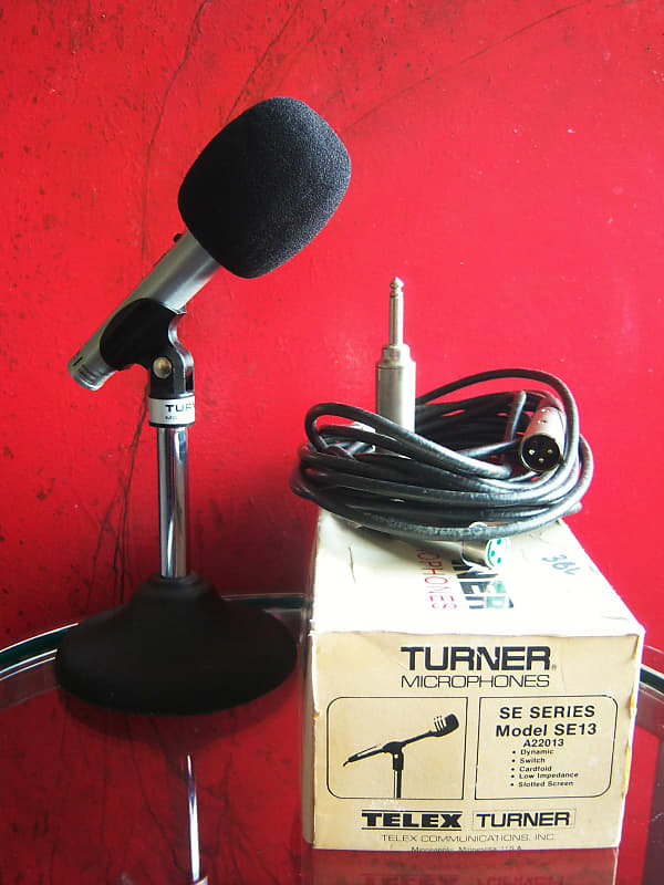 Vintage RARE 1980 s Turner SE13 dynamic cardioid microphone Low Z